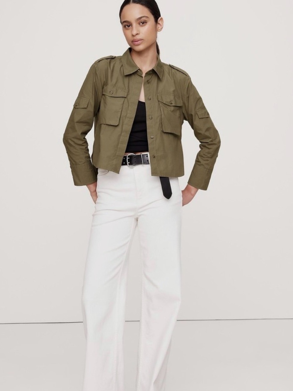 Banana Republic RELAXED COTTON POPLIN UTILITY SHIRT